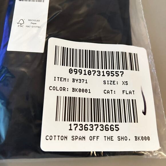 NWT J. Crew Off Shoulder Stretch Shirt XS Black Tee Top Blouse J.Crew BY371 - Picture 4 of 4